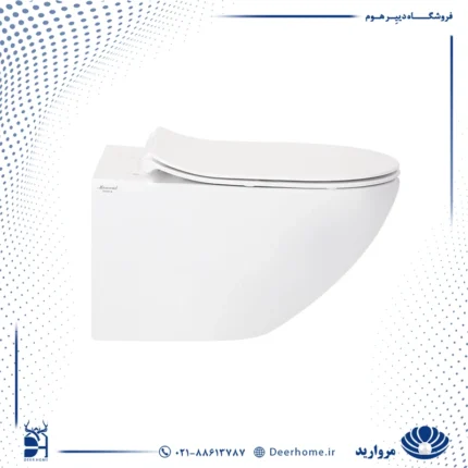 توالت وال هنگ مروارید مدل سانتا 53 با درب UF