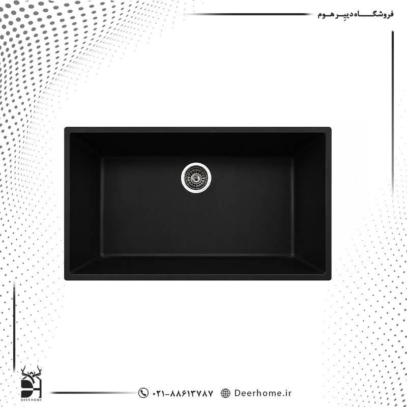 سینک گرانیتی ونسی مدل M190 مشکی