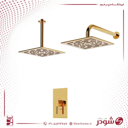 شیر حمام توکار شودر مدل رومر تیپ 1 طلایی