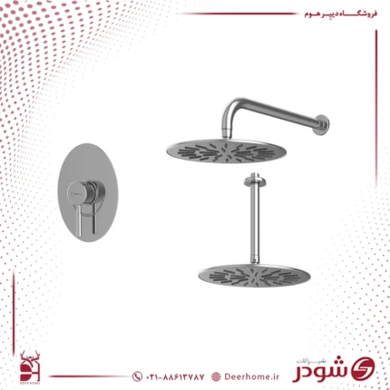 شیر حمام توکار شودر مدل روگن تیپ 1 کروم