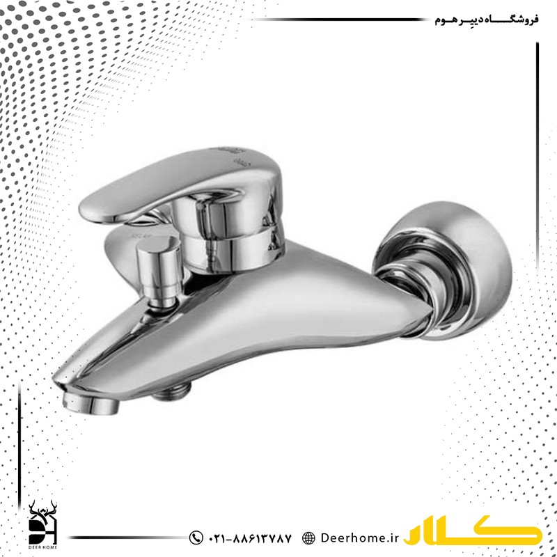 شیر حمام کلار مدل دریا کروم